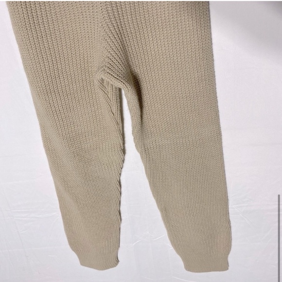 Women’s Tan Knit Joggers Sweatpants Activewear Loungewear Pants M - Picture 7 of 13